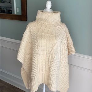 Hand knit Irish Sweater Shaw